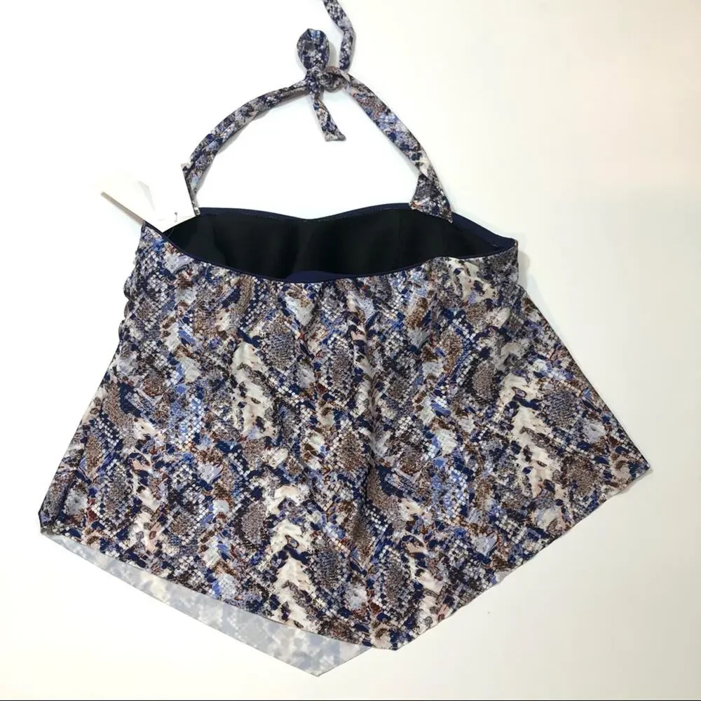 BECCA Animal Kingdom Leo halter Tankini swim top